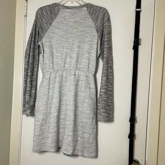 anthropologie saturday sunday gray long sleeve sweater dress with pockets size S - Picture 8 of 9